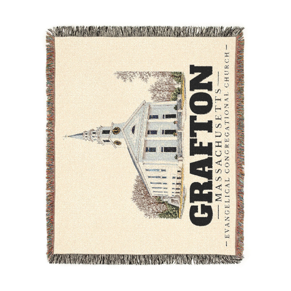 Evangelical Congregational Church — Grafton, Massachusetts woven blanket, product view 2
