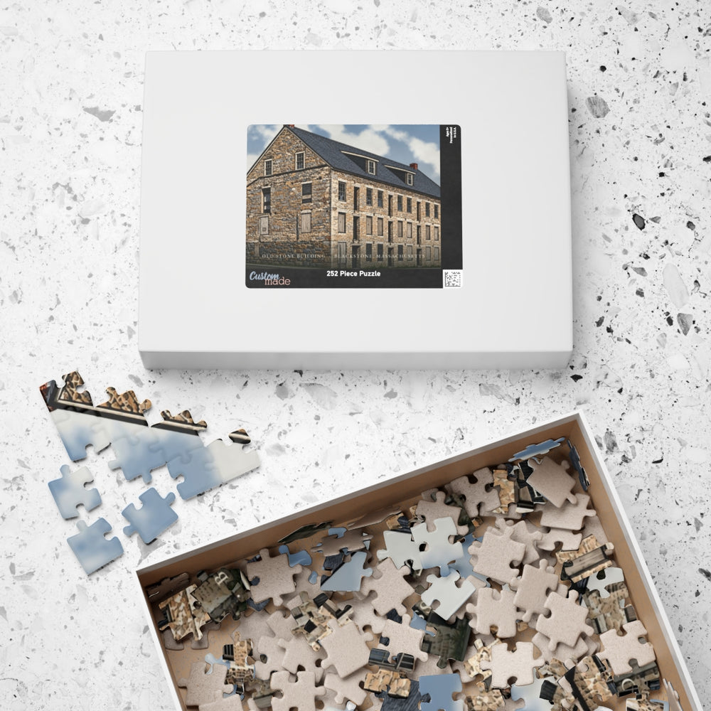 Blackstone Old Stone Building 252-Piece Jigsaw Puzzle - box lid