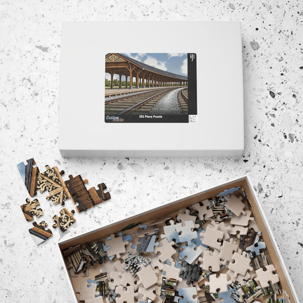 Blackstone Railroad Station 252-Piece Jigsaw Puzzle - box lid