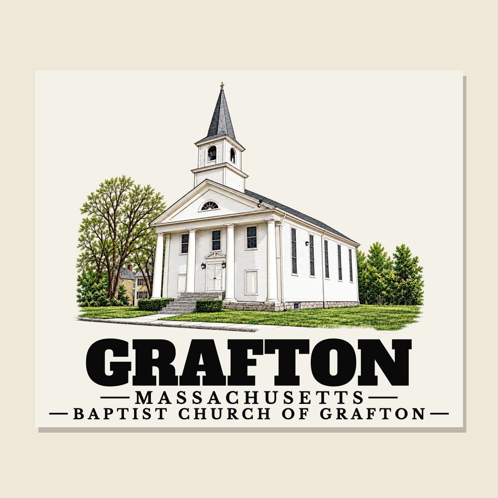 Baptist Church of Grafton — Grafton, Massachusetts woven blanket design with town lettering