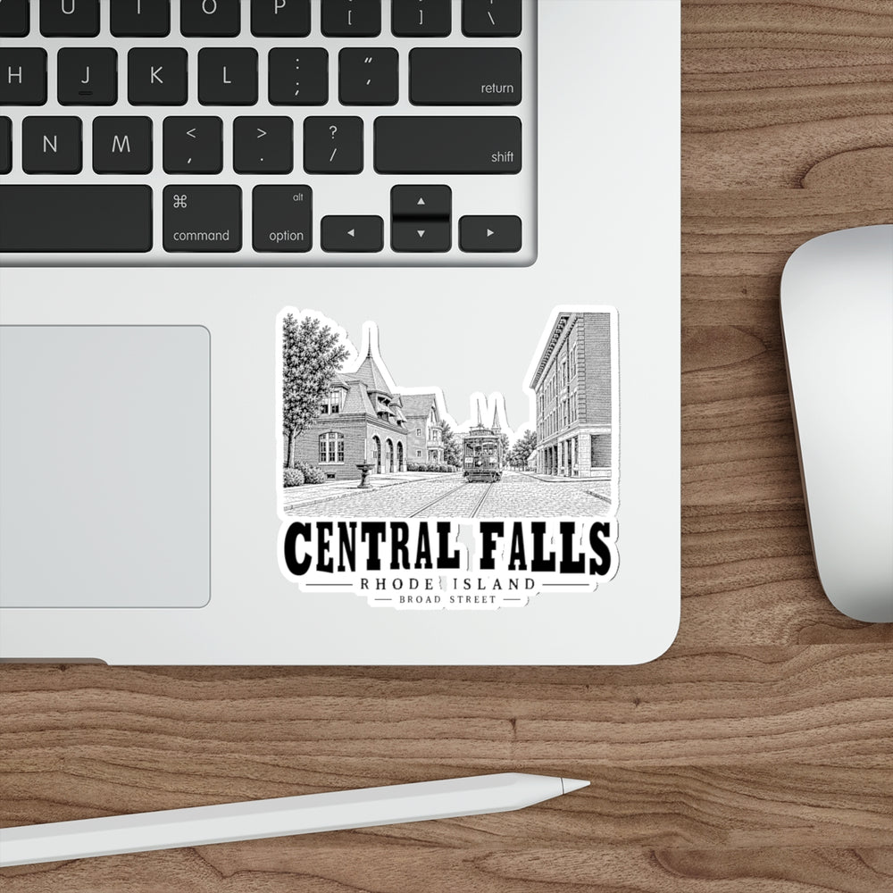 Central Falls Broad Street 4 in Die-Cut Sticker in White — context 1 view