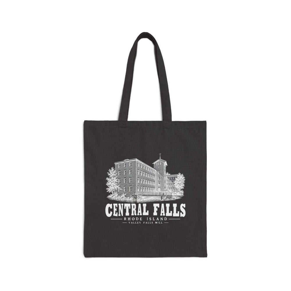 Central Falls Valley Falls Mill Heavy Canvas Tote in Black — front view