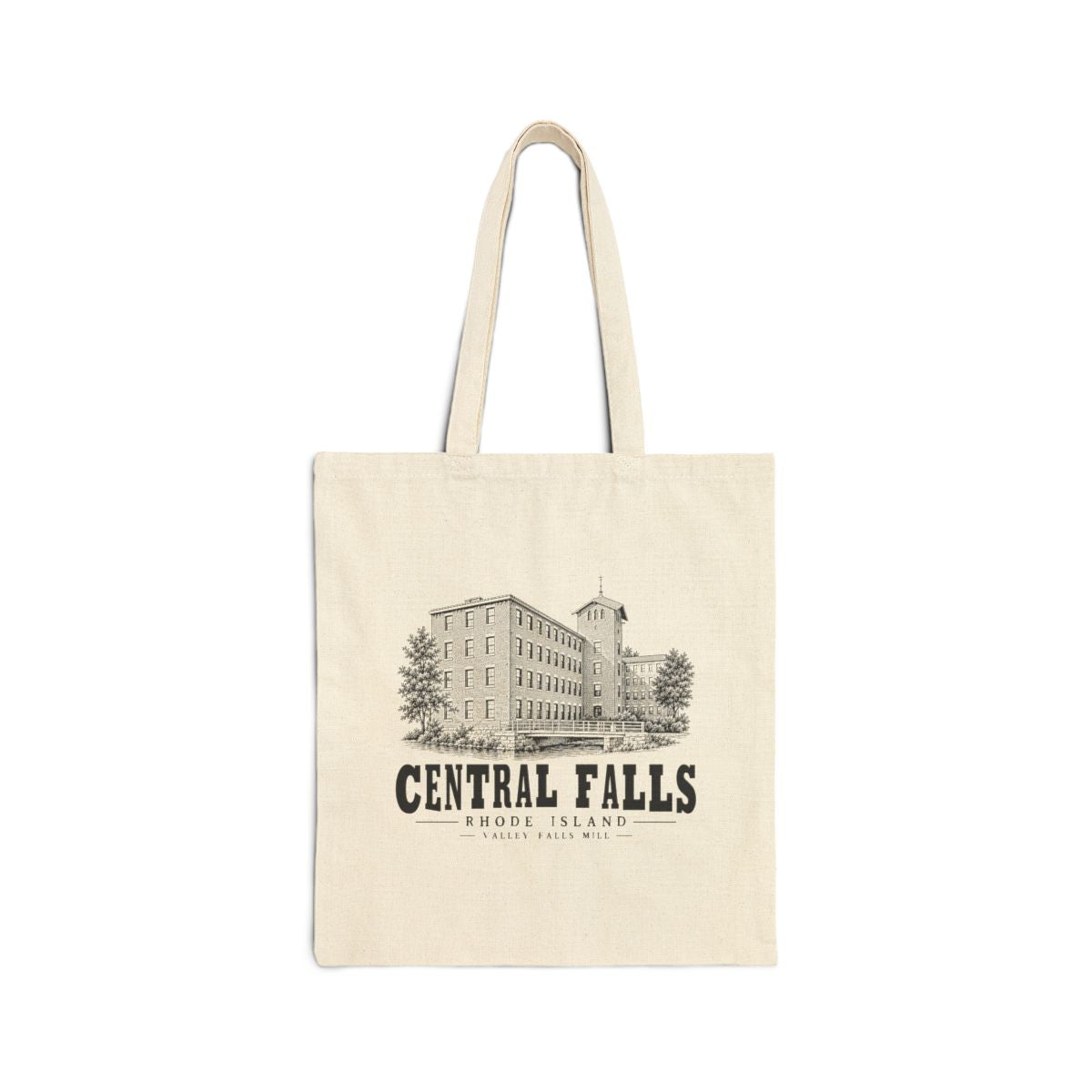 Central Falls Valley Falls Mill Heavy Canvas Tote in Natural — front view