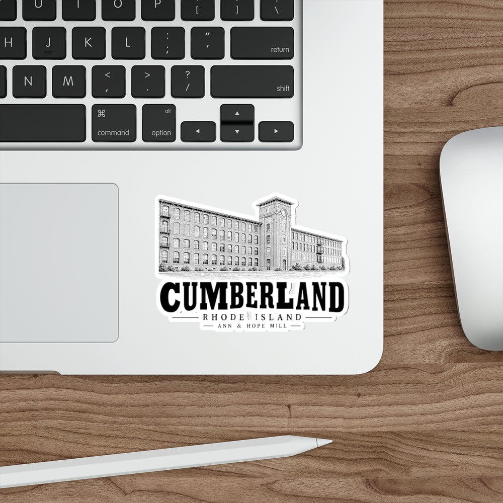 Cumberland Ann & Hope Mill 4 in Die-Cut Sticker in White — context 1 view