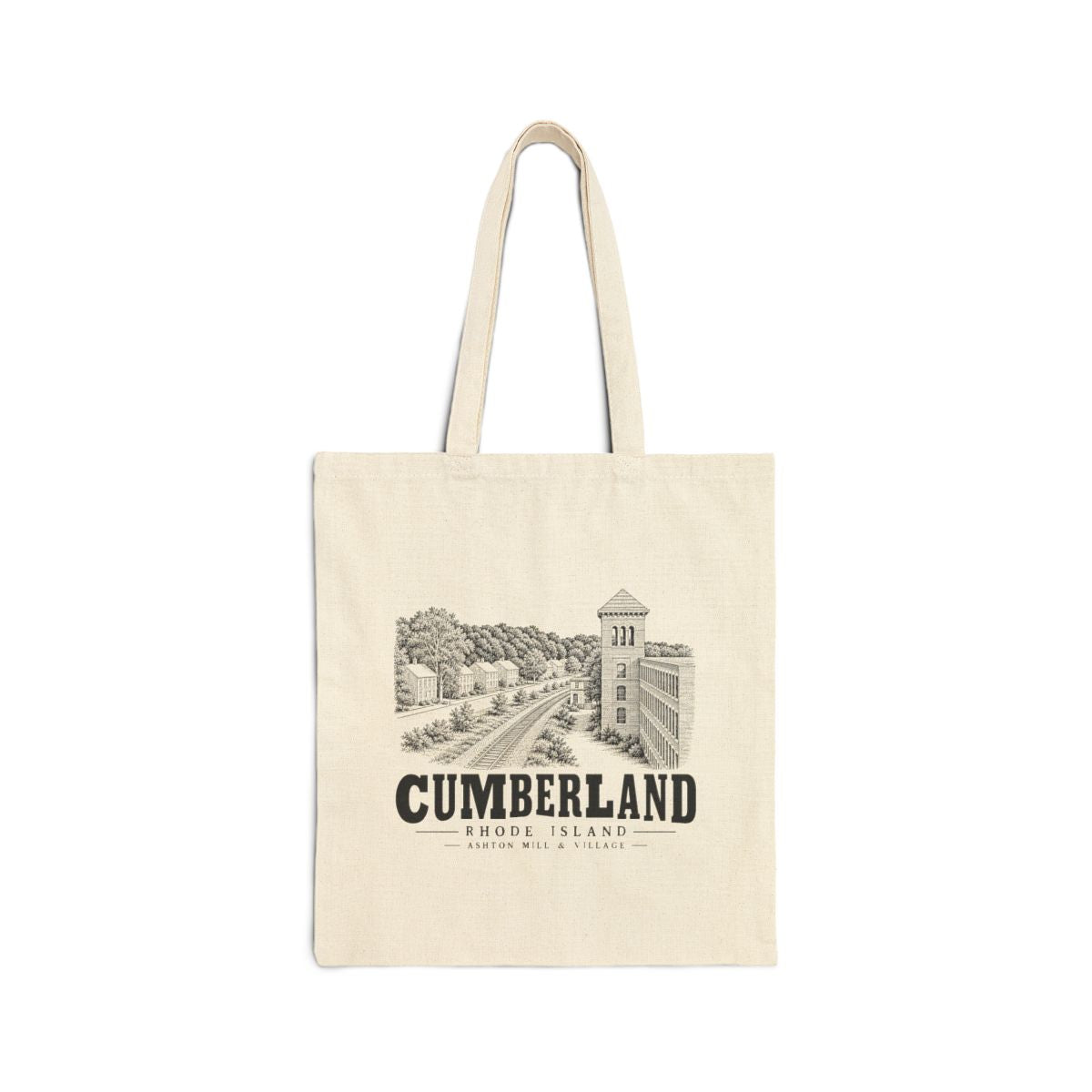 Cumberland Ashton Mill & Village Heavy Canvas Tote in Natural — front view
