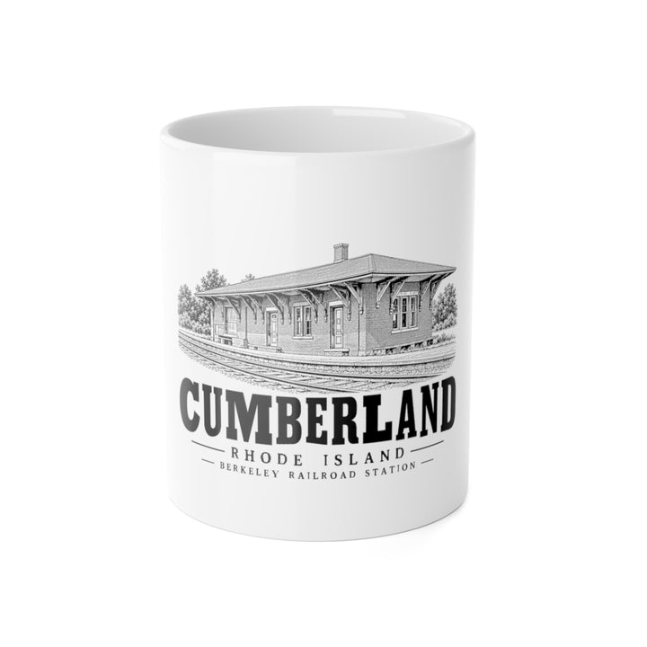 Cumberland Berkeley Railroad Station 11 oz Ceramic Mug in White — front view