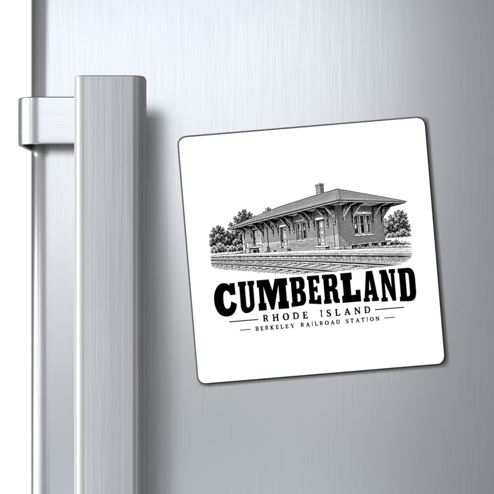 Cumberland Berkeley Railroad Station 4 in Magnet in White — context view