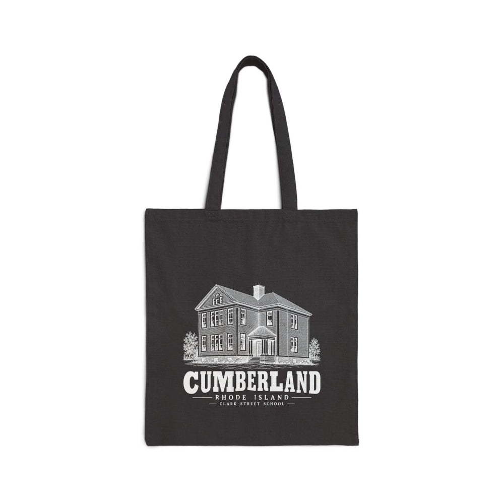 Cumberland Clark Street School Heavy Canvas Tote in Black — front view