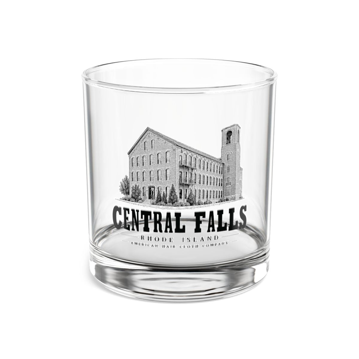 Central Falls American Hair Cloth Company 10 oz Rocks Glass in Clear — front view