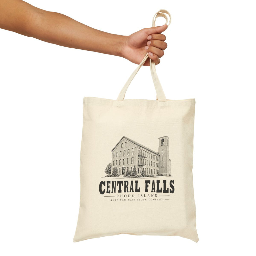 Central Falls American Hair Cloth Company Heavy Canvas Tote in Natural — context front view