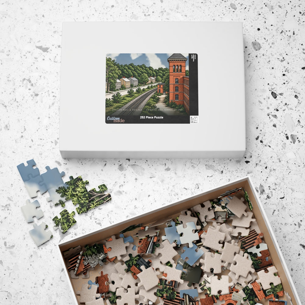 Cumberland Ashton Mill & Village 252-Piece Jigsaw Puzzle - box lid
