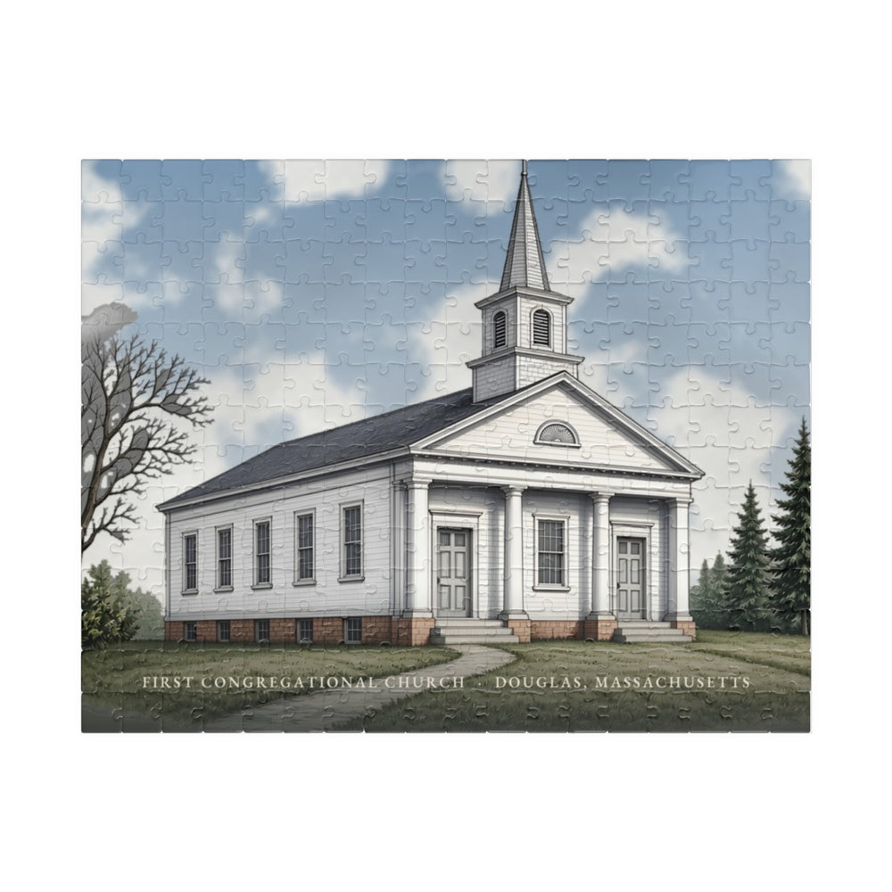 Douglas First Congregational Church 252-Piece Jigsaw Puzzle - assembled