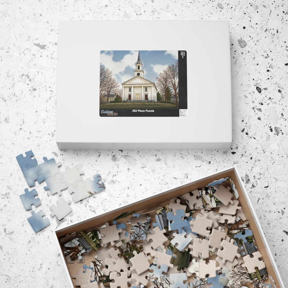 Douglas Second Congregational Church 252-Piece Jigsaw Puzzle - box lid