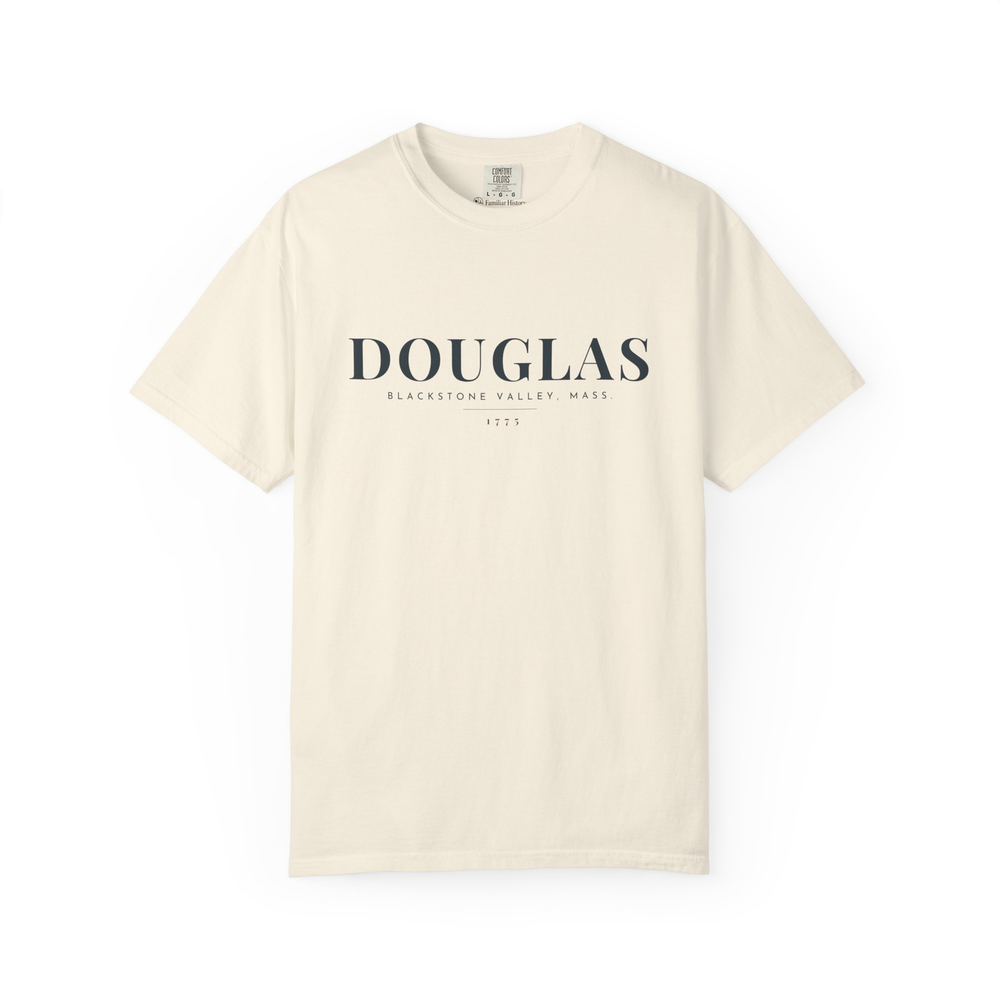 Douglas River Map Tee in Ivory, front
