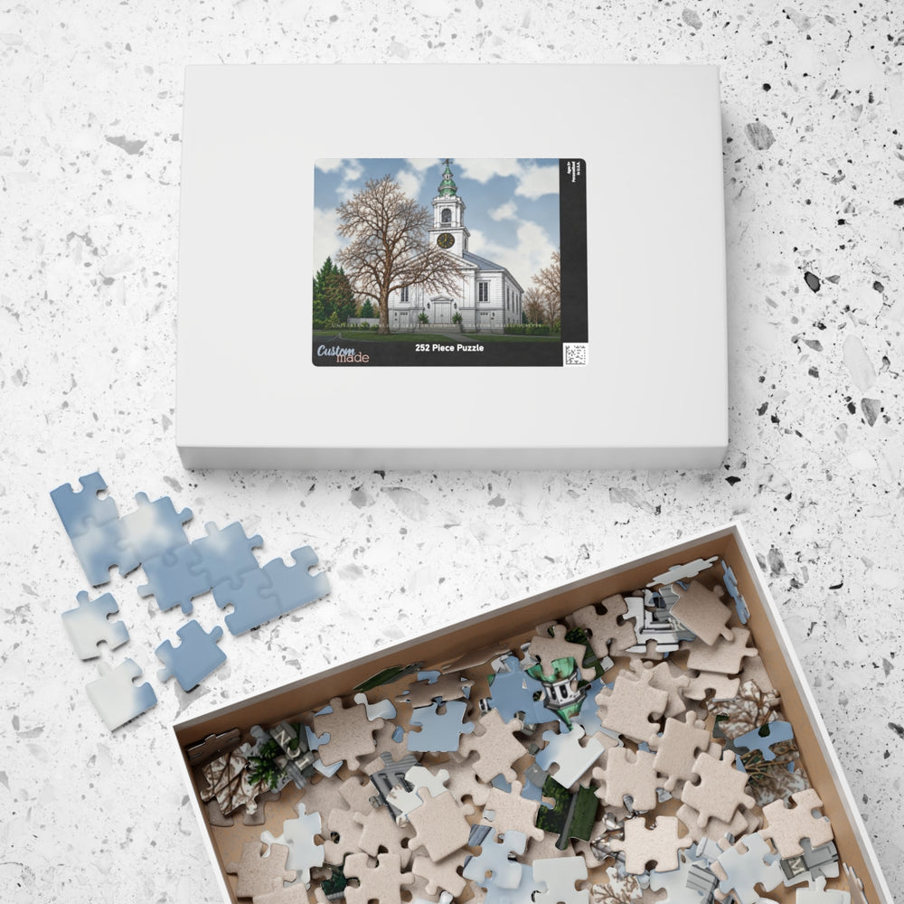 Grafton Unitarian Church at Grafton Common 252-Piece Jigsaw Puzzle - box lid