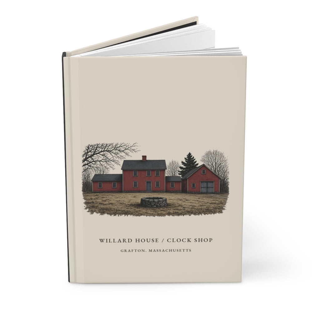 Grafton Willard House / Clock Shop journal, open to the lined pages