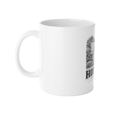 Hopedale Bancroft Memorial Library 11 oz Ceramic Mug left mockup