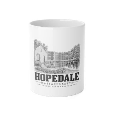 Hopedale Former Draper Factory 11 oz Ceramic Mug front mockup