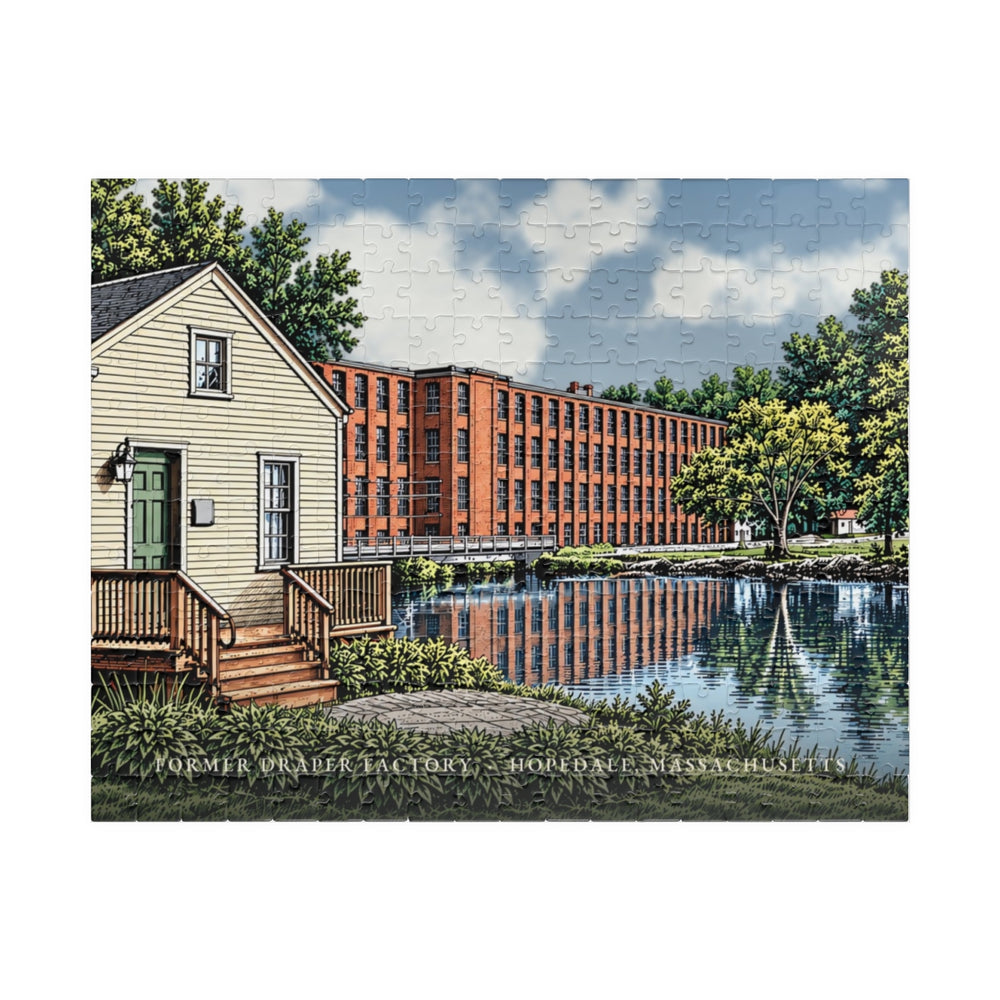 Hopedale Former Draper Factory 252-Piece Jigsaw Puzzle - assembled