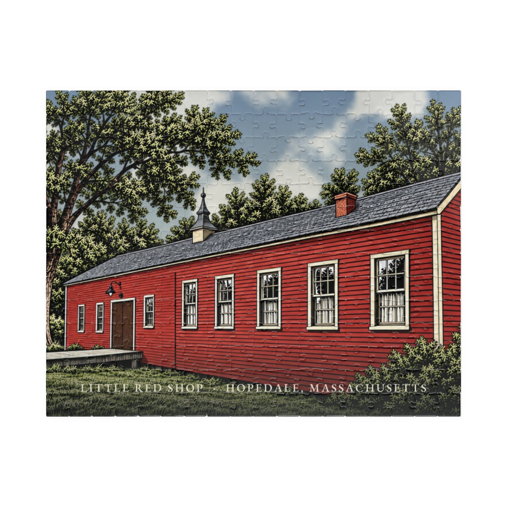 Hopedale Little Red Shop 252-Piece Jigsaw Puzzle - assembled