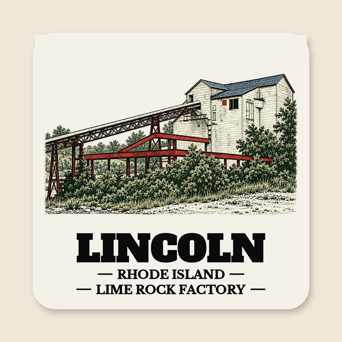 Lincoln Lime Rock Limestone Factory 4 in Die-Cut Sticker