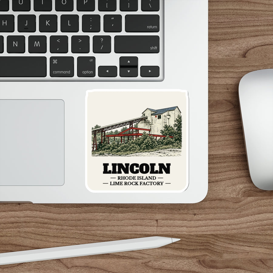 Lincoln Lime Rock Limestone Factory 4 in Die-Cut Sticker
