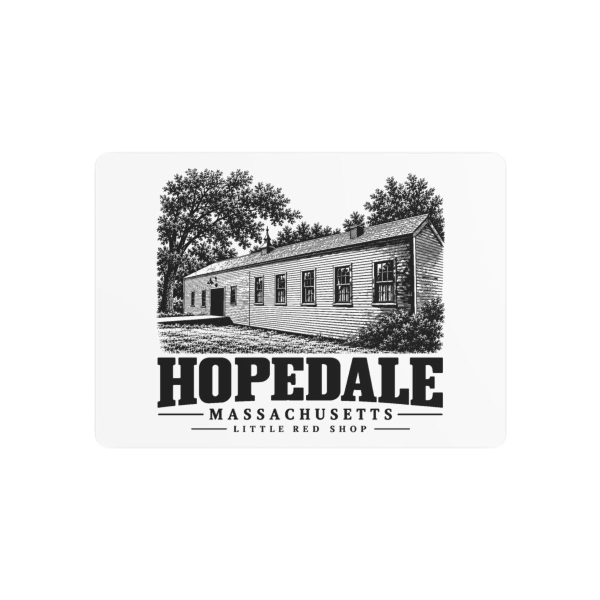 Little Red Shop Metal Wall Art Sign | Hopedale, MA — other view 1