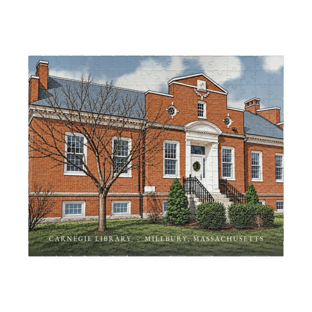 Millbury Carnegie Library 252-Piece Jigsaw Puzzle - assembled