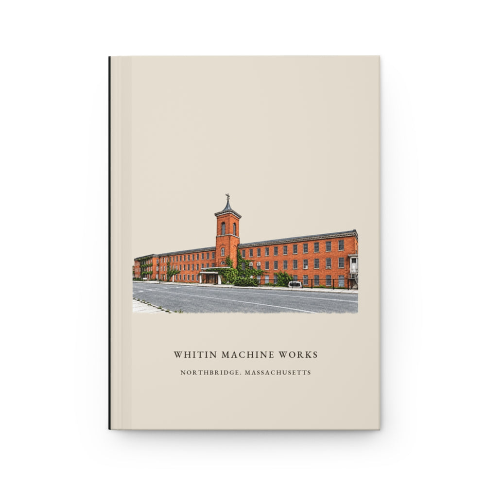 Northbridge Whitin Machine Works journal mockup showing the illustrated cover