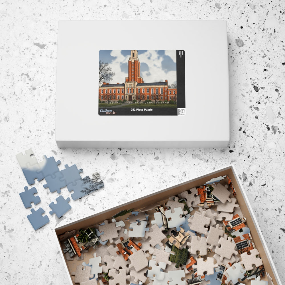 Pawtucket City Hall 252-Piece Jigsaw Puzzle - box lid