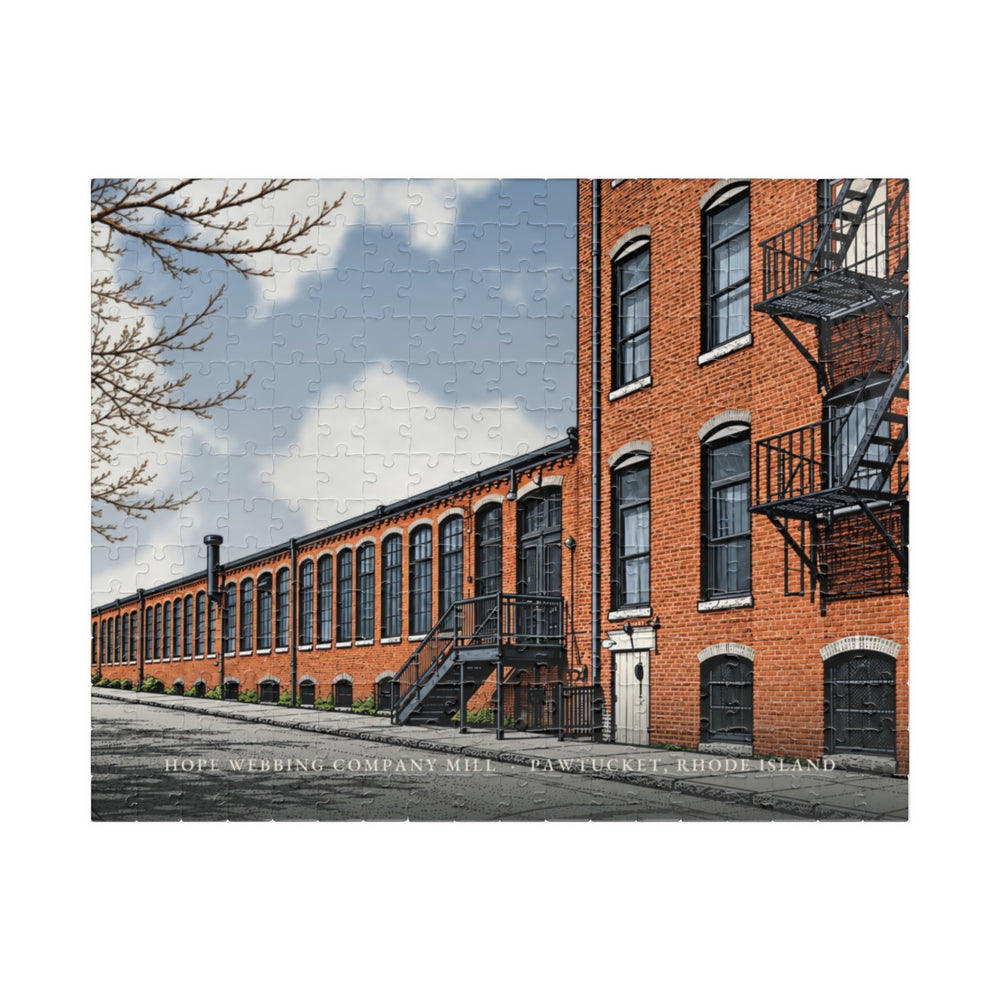 Pawtucket Hope Webbing Company Mill 252-Piece Jigsaw Puzzle - assembled
