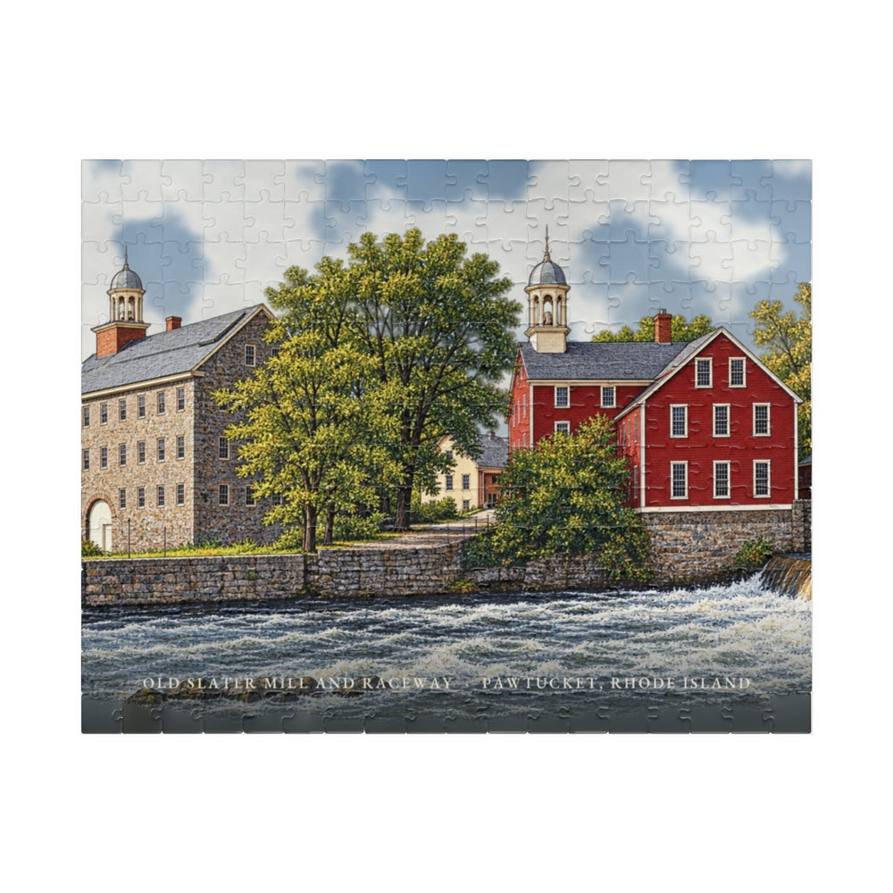 Pawtucket Old Slater Mill and Raceway 252-Piece Jigsaw Puzzle - assembled