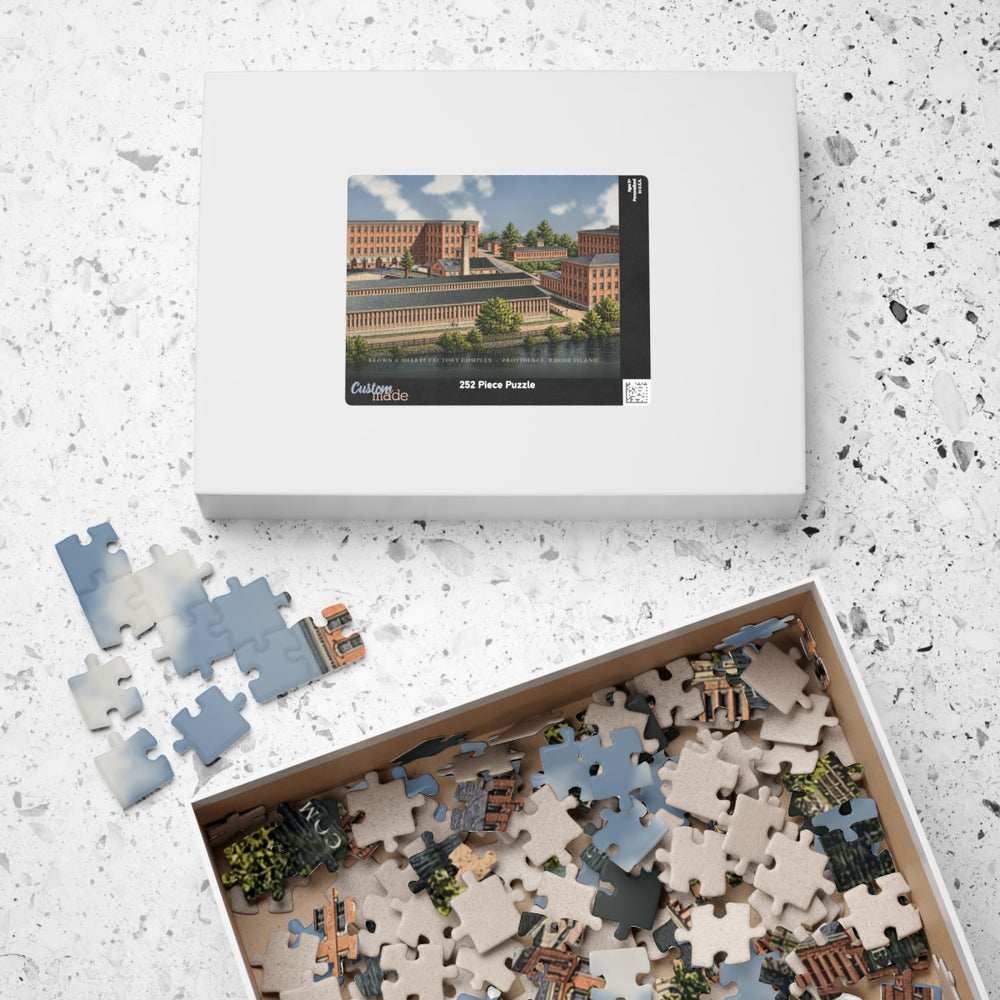 Providence Brown & Sharpe Factory Complex 252-Piece Jigsaw Puzzle - box lid