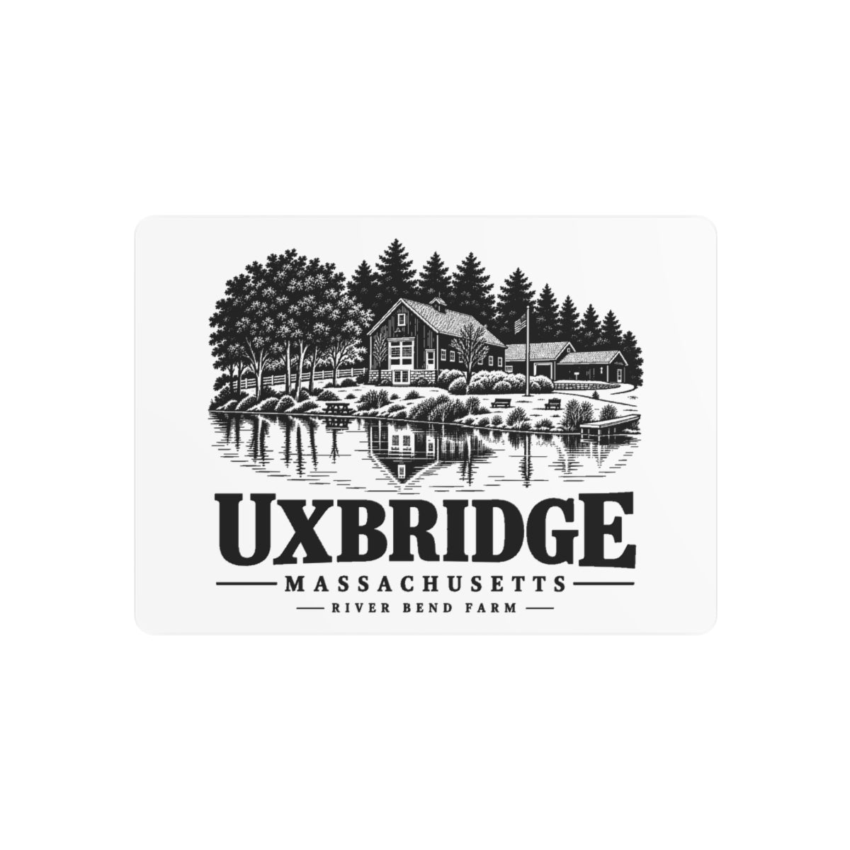 River Bend Farm Metal Wall Art Sign | Uxbridge, MA — other view 1