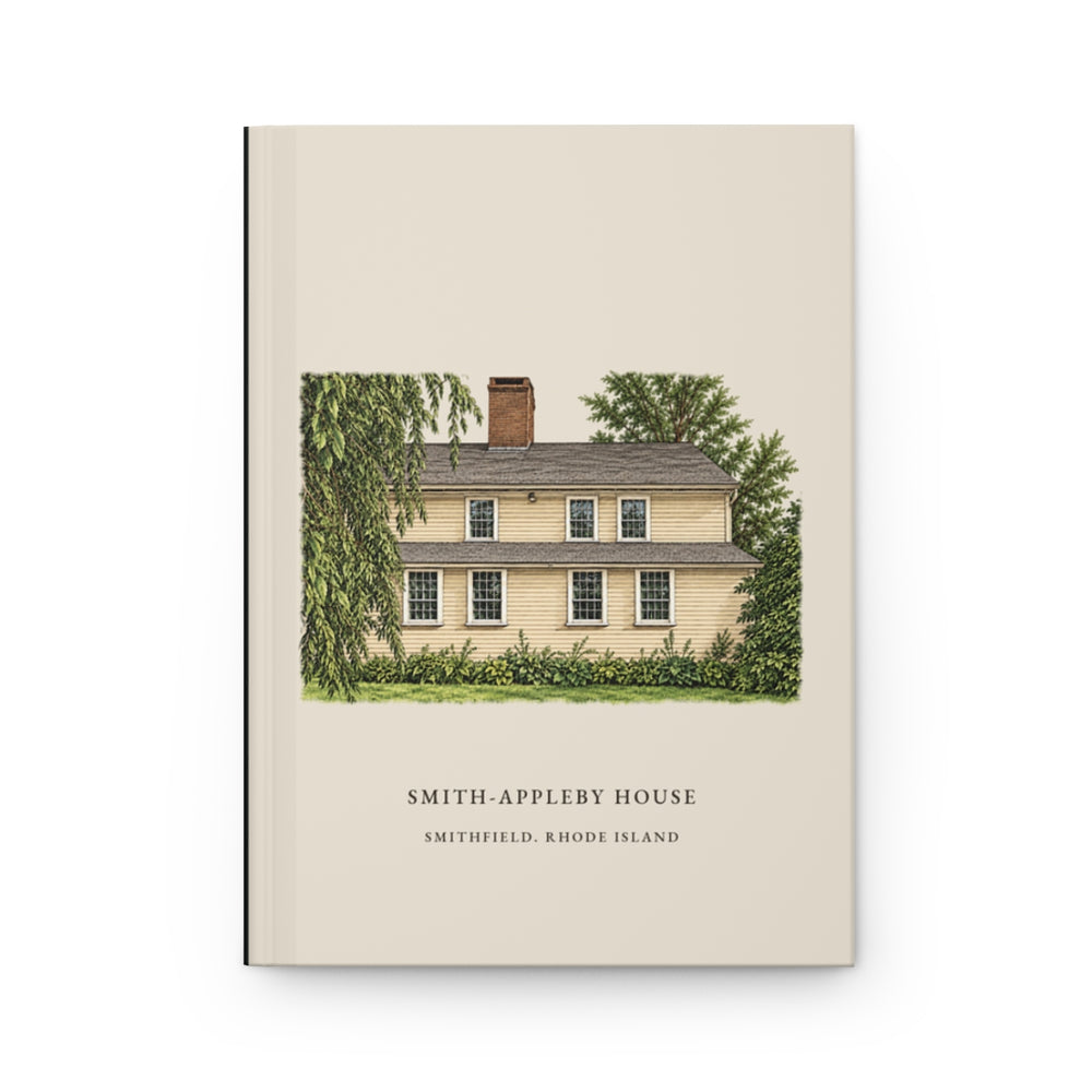 Smithfield Smith-Appleby House journal mockup showing the illustrated cover