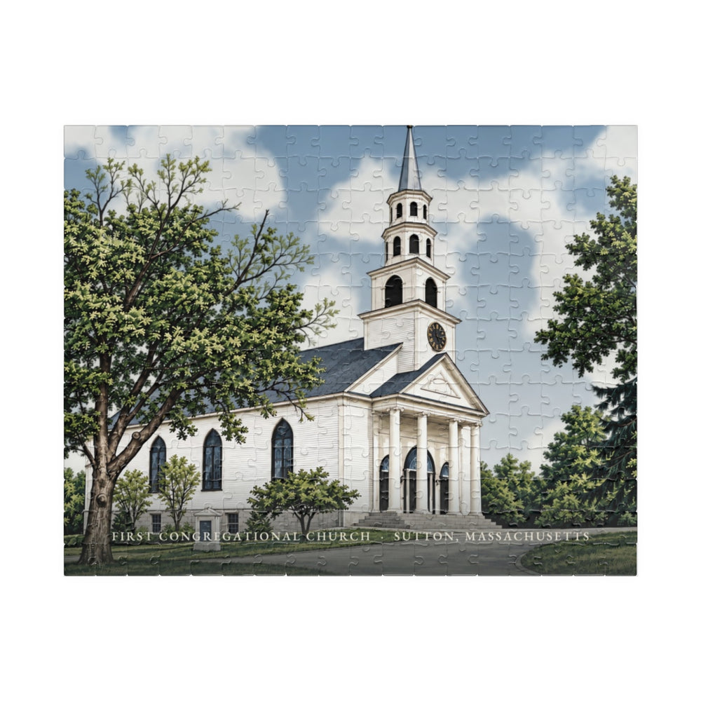 Sutton First Congregational Church 252-Piece Jigsaw Puzzle - assembled