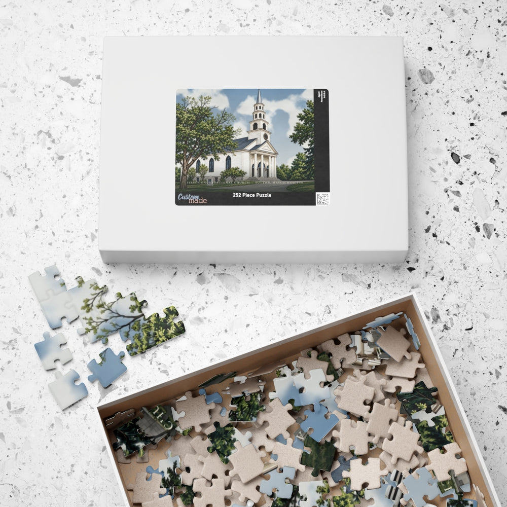 Sutton First Congregational Church 252-Piece Jigsaw Puzzle - box lid