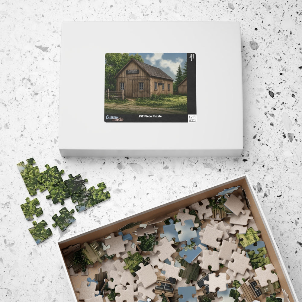 Sutton M. M. Sherman Blacksmith and Wheelwright Shop 252-Piece Jigsaw Puzzle - box lid