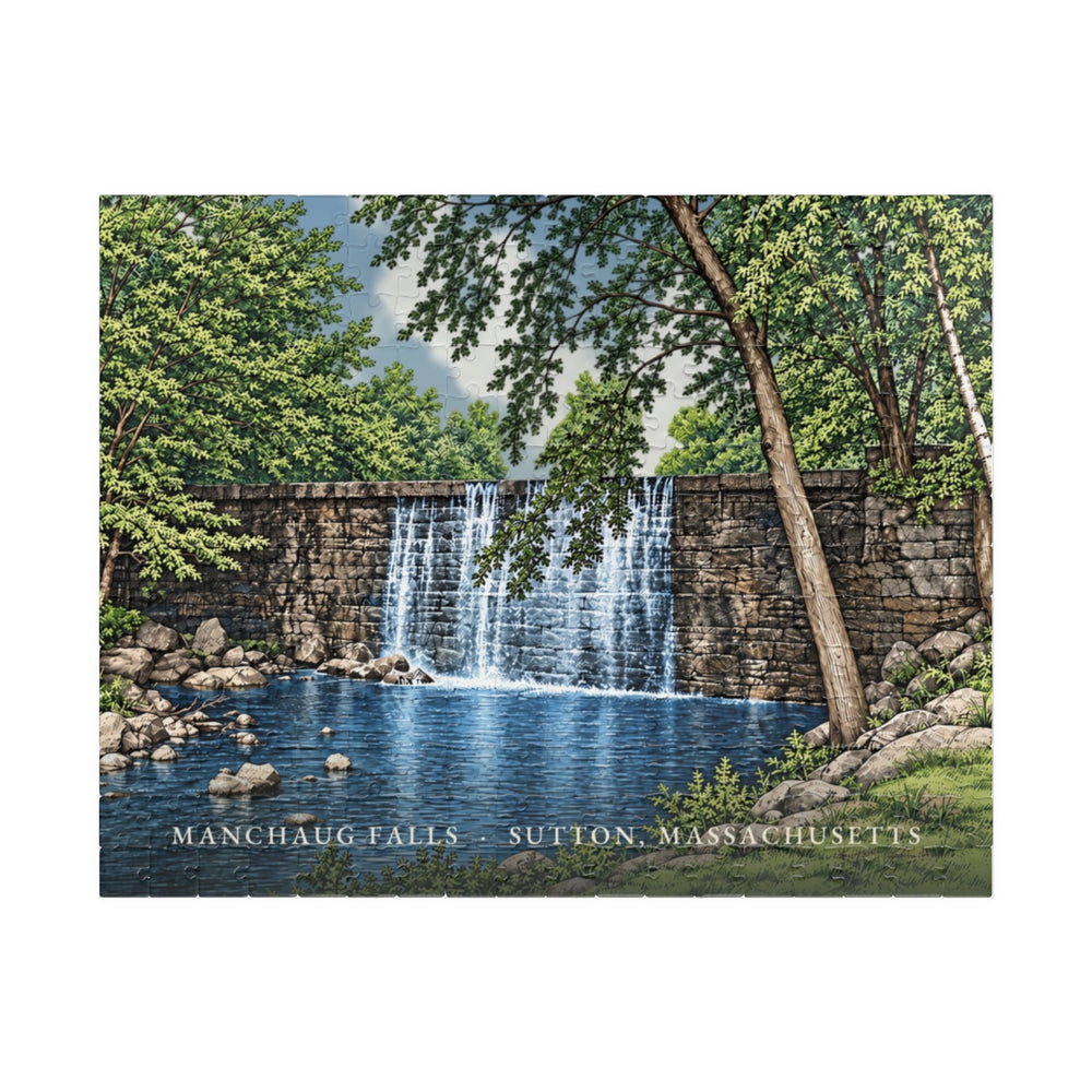 Sutton Manchaug Falls 252-Piece Jigsaw Puzzle - assembled