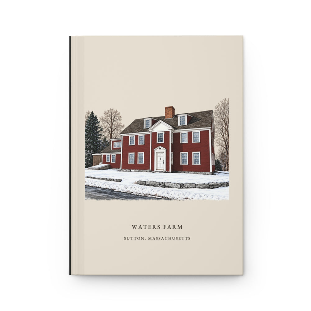 Sutton Waters Farm journal mockup showing the illustrated cover