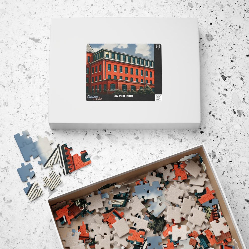 Upton Knowlton Hat Factory 252-Piece Jigsaw Puzzle - box lid