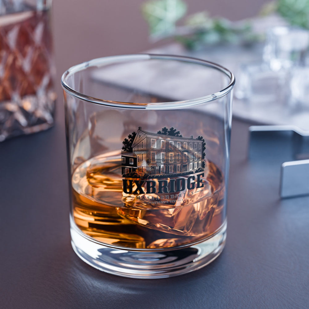 Uxbridge Rogerson's Village 10 oz Rocks Glass shown in a lifestyle setting