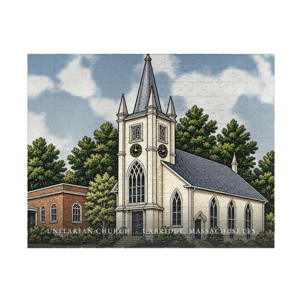 Uxbridge Unitarian Church 252-Piece Jigsaw Puzzle - assembled